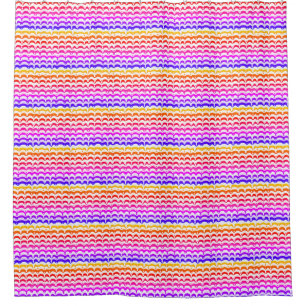 Jazzy Tropical Psychedelic Dripping Stripes Duschvorhang