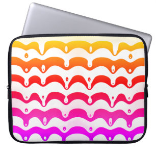 Jazzy Tropical Psychedelic Dripping Stripes Laptopschutzhülle