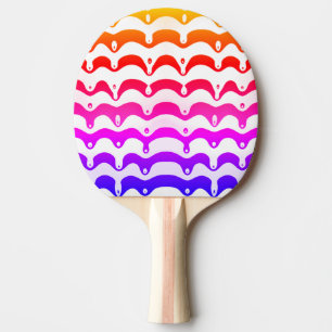 Jazzy Tropical Psychedelic Dripping Stripes Tischtennis Schläger