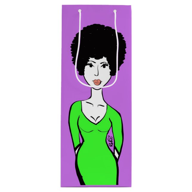 Jazzy Wein-Geschenktasche Geschenktüte Für Weinflaschen (Vorderseite)