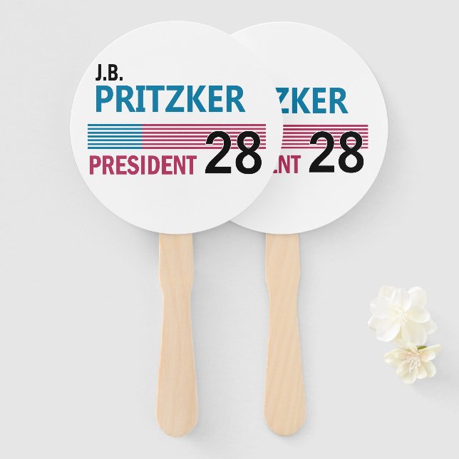 JB Pritzker 2028 Fächer (Vorne und Hinten)