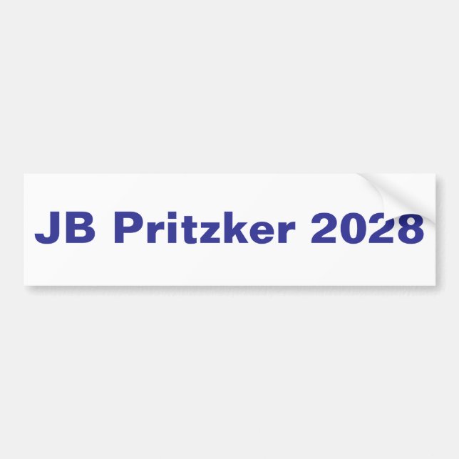 JB Pritzker 2028, kandidieren für den Präsidenten Autoaufkleber (Vorne)