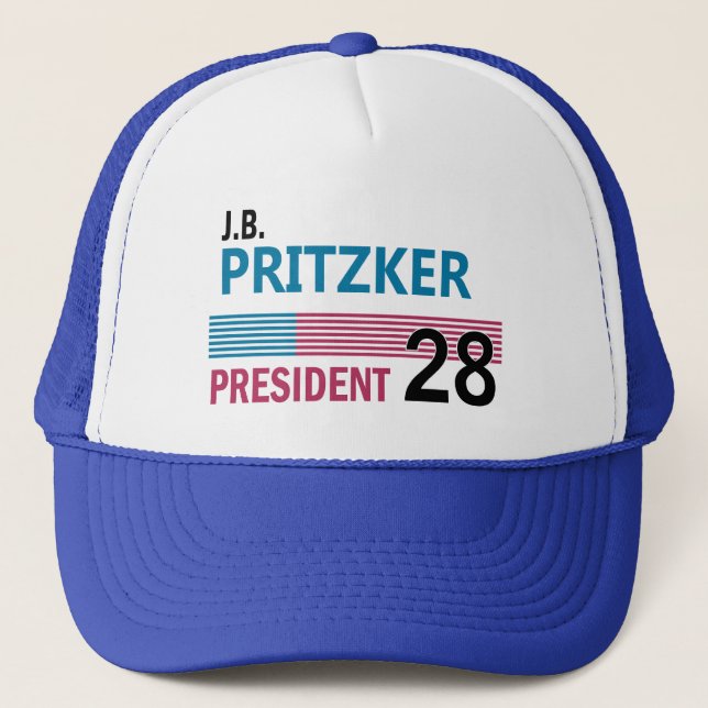 JB Pritzker 2028 Truckerkappe (Vorderseite)