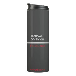 JBHS VMA Schwarz mit weißem Logo anpassbar Thermosbecher