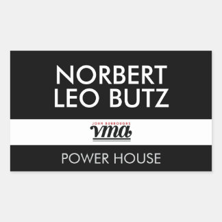 JBHS VMA Schwarzer Hintergrund mit weißem ALL CAPS Rechteckiger Aufkleber