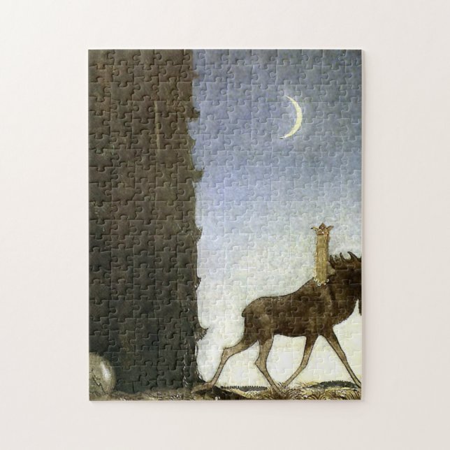 Jbleap the elk John Bauer Puzzle (Vertikal)