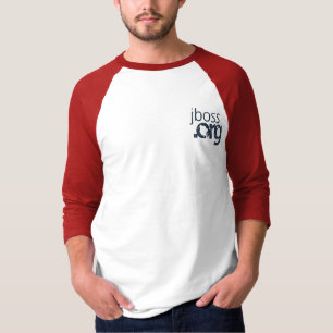 JBoss bearbeitet umfaßten Wordle Raglan 3/4 rotes T-Shirt