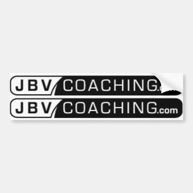 jbv coachte Spitzenrohrlogos B u. W Autoaufkleber (Vorne)
