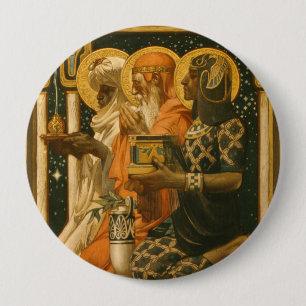 JC Leyendecker Drei Weise Männer Vintage-Weihnacht Button