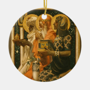 JC Leyendecker Drei Weise Männer Vintage-Weihnacht Keramik Ornament