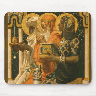JC Leyendecker Drei Weise Männer Vintage-Weihnacht Mousepad