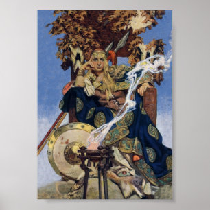 JC Leyendecker Königin Maeve keltische Kriegerin Poster