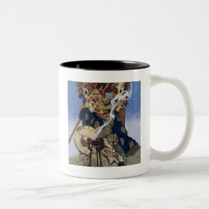 JC Leyendecker Königin Maeve keltische Kriegerin Zweifarbige Tasse