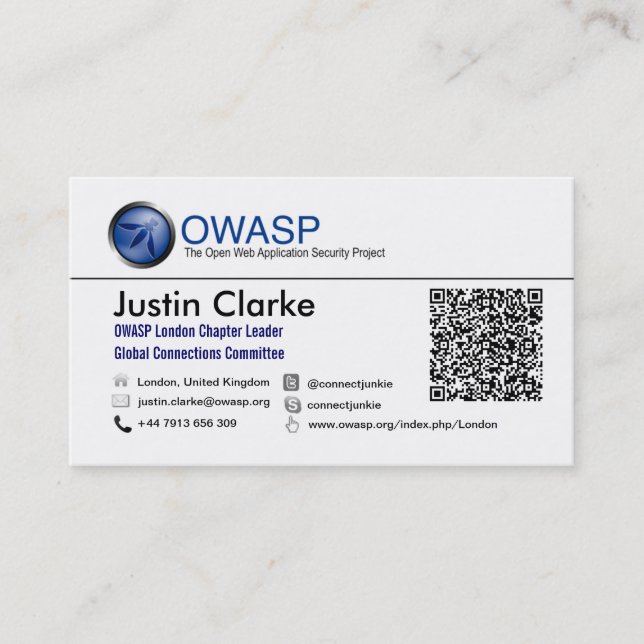 JC OWASP Geschäft Card_2 Visitenkarte (Vorderseite)