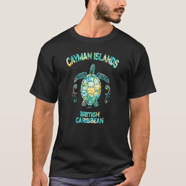 Jcombs Cayman Islands British Caribbean Turtle T-Shirt (Vorderseite)