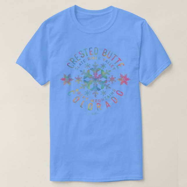 JCombs Crested Butte, CO, Snow T-Shirt (Design vorne)