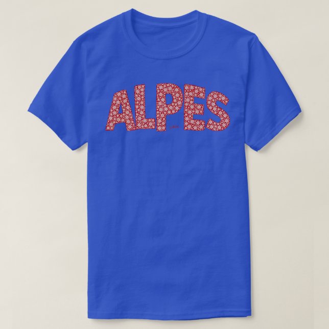 JCombs Französische Alpen mit Schnee T-Shirt (Design vorne)