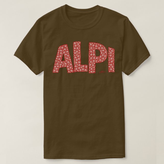 JCombs Italienische Alpen mit Schnee T-Shirt (Design vorne)