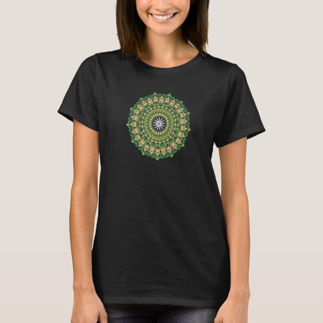 JCombs Ornamental Tiling Pattern Mandala Premium_8 T-Shirt (Vorderseite)