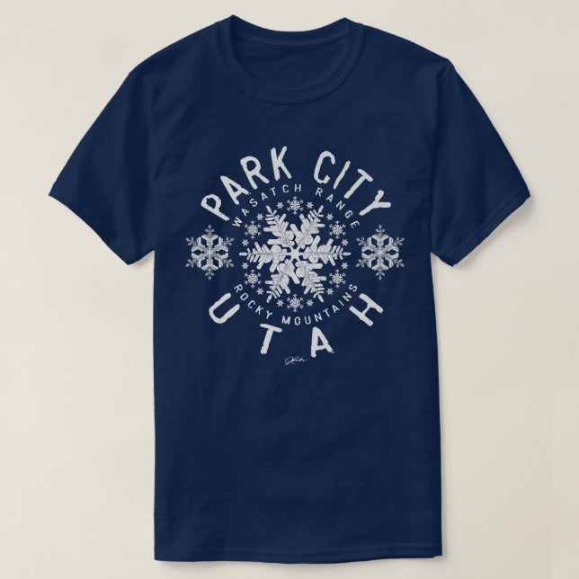 JCombs Park City, Utah, Snow T-Shirt (Design vorne)