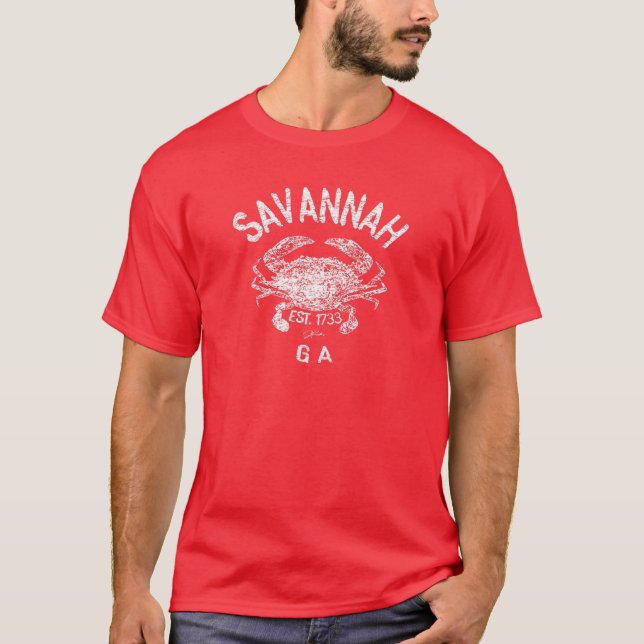 Jcombs: Savannah, GA, Atlantic Blue Crab T-Shirt (Vorderseite)