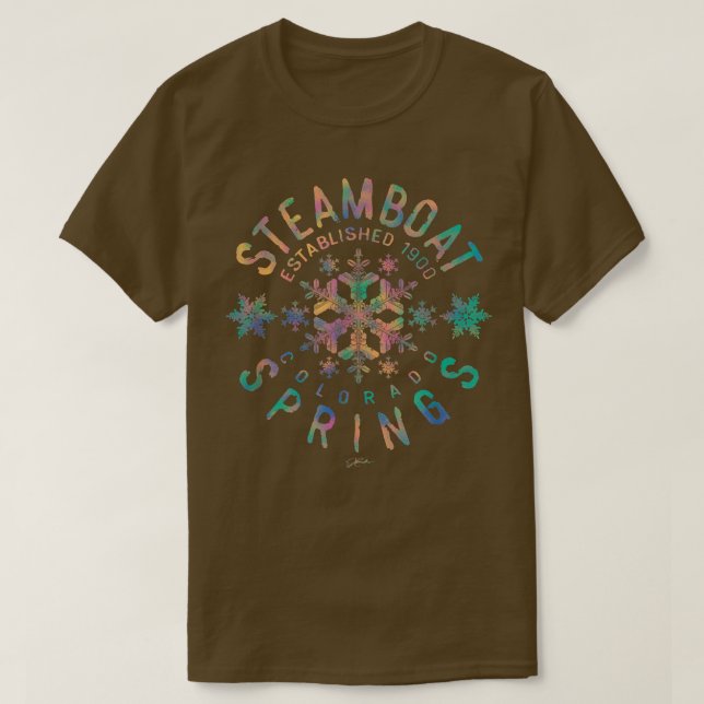 JCombs Steamboat Springs, Colorado, Snow 373 T-Shirt (Design vorne)
