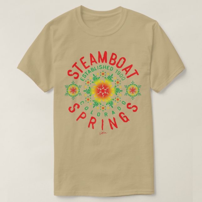 JCombs Steamboat Springs, Colorado, Snow Holiday T-Shirt (Design vorne)