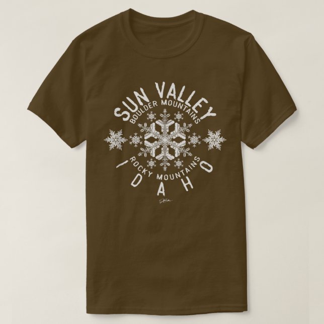 JCombs Sun Valley, Idaho, Snow T-Shirt (Design vorne)
