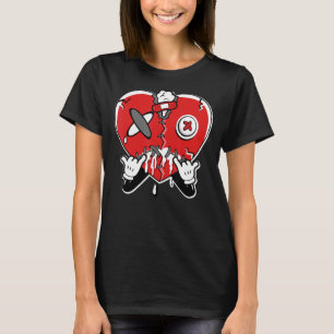 JD 4 Red Thunder Heart Cry Red Thunder 4s Matc T-Shirt