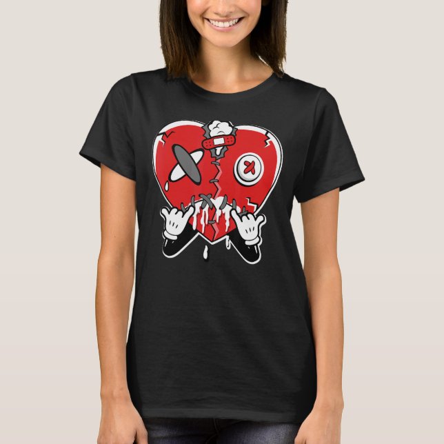 JD 4 Red Thunder Heart Cry Red Thunder 4s Matc T-Shirt (Vorderseite)