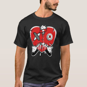 JD 4 Red Thunder Heart Cry Red Thunder 4s Matc T-Shirt