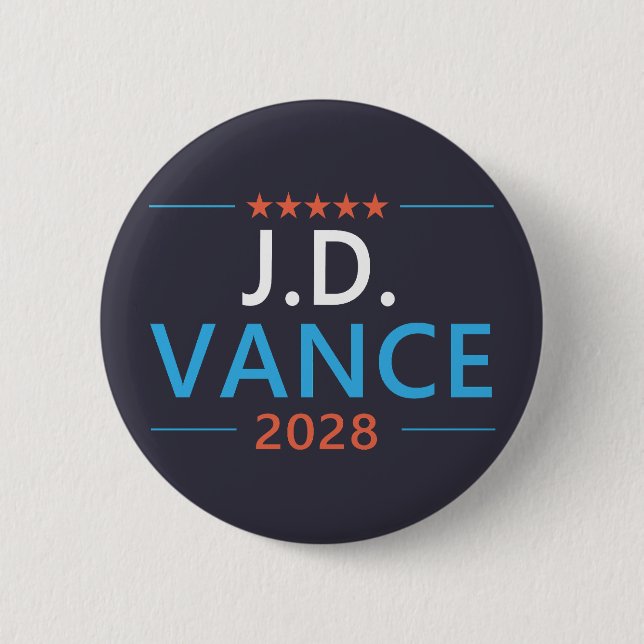 JD Vance 2028 Republikaner Patriotisch Button (Vorderseite)