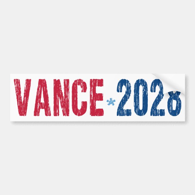 JD Vance 2028 (unangenehm) Autoaufkleber (Vorne)