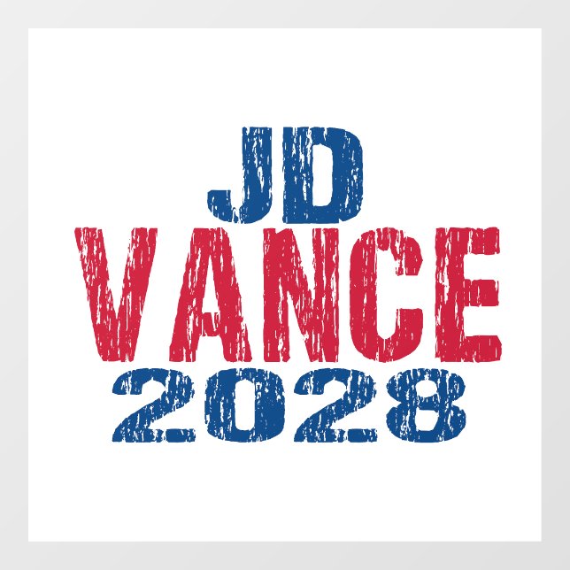 JD Vance 2028 (ungültig) Fensteraufkleber (Blatt)