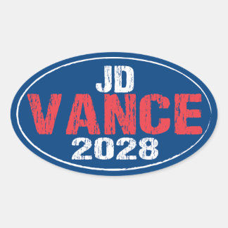 JD Vance 2028 (ungültig) Ovaler Aufkleber