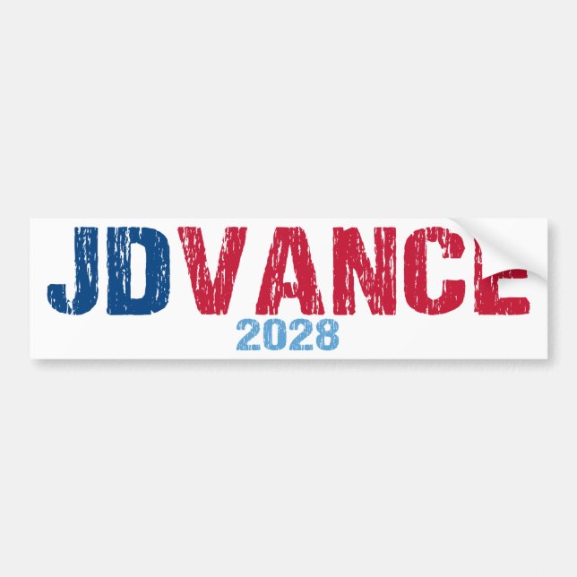 JD Vance 2028 (unsch) Autoaufkleber (Vorne)