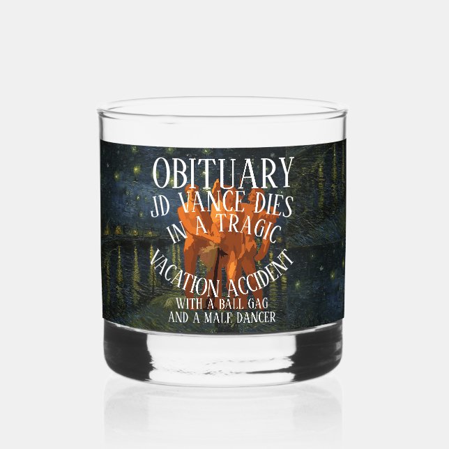 JD VANCE DIENT MIT BALLGAG UND EINEM MÄNNLICHEN TA WHISKYGLAS (Rückseite)