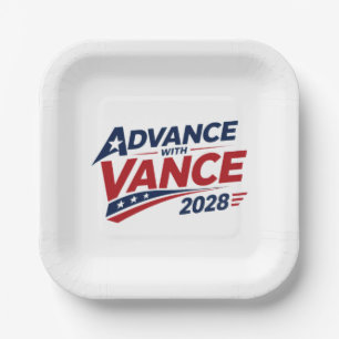 JD Vance für die Präsidentschaftswahl 2028 Pappteller