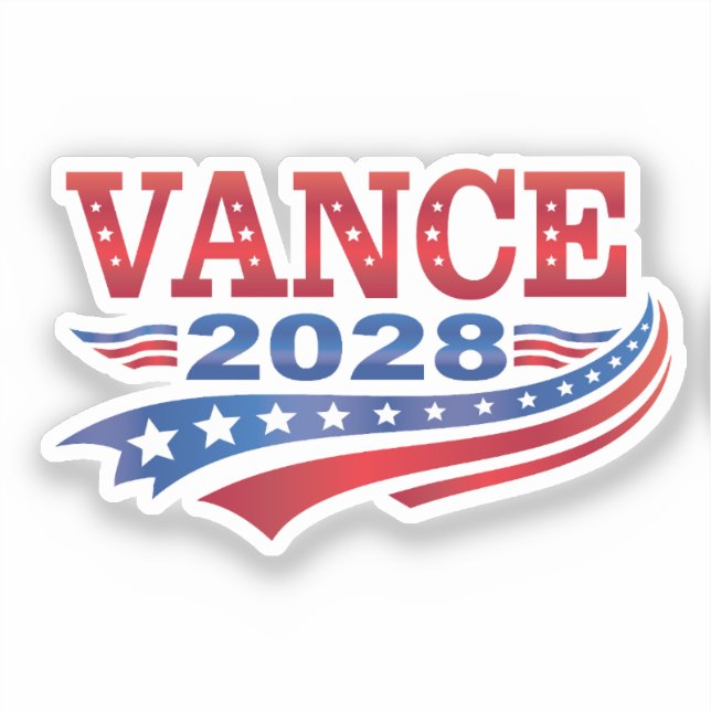 JD Vance Präsident 2028 Aufkleber (Vorderseite)