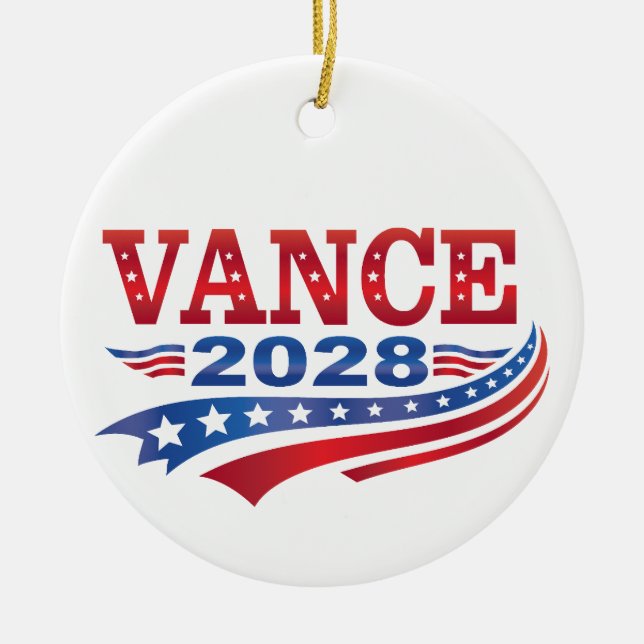 JD Vance President 2028 Keramik Ornament (Vorne)