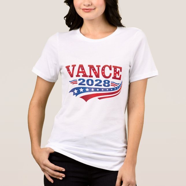 JD Vance President 2028 Tri-Blend Shirt (Vorderseite)
