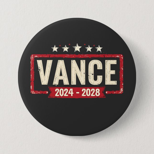 Jd Vance Trump Wahl 2028 Präsident Abstimmung Button (Vorderseite)