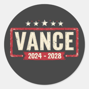 Jd Vance Trump Wahl 2028 Präsident Abstimmung Runder Aufkleber
