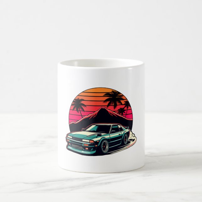 JDM-Auto Japanischer Retro Car Racing Drifting Leg Kaffeetasse (Mittel)