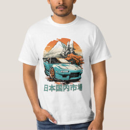 JDM car with Japanese landscape on background T-Shirt