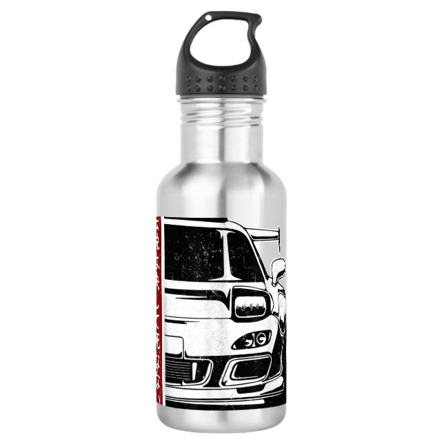 JDM Japan Motorsport Tuning Auto 90er Edelstahlflasche (Vorderseite)
