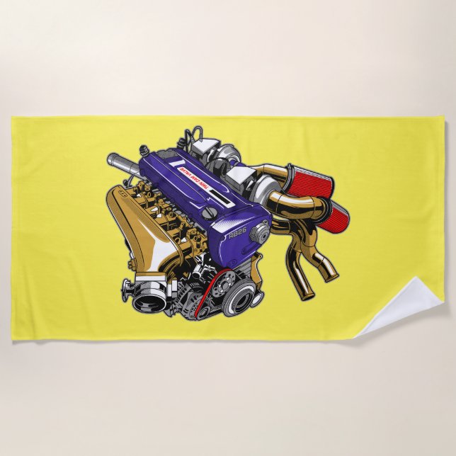 JDM SIX-CYLINDER TURBO MOTOR STRANDTUCH (Vorderseite)