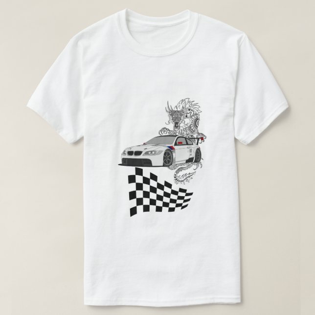 JDM Sportwagen Drachen T-Shirt | Japanische Straße (Design vorne)