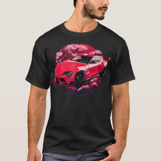 JDM Supra MK5 GR Cherry Blossom 2JZ Stance Graphic T-Shirt