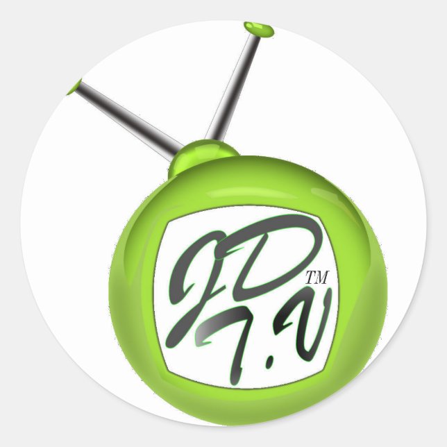 JDs TV-Aufkleber Runder Aufkleber (Vorderseite)